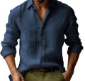 Herren Langarmhemd aus Bambusleinen – Bild 5 | LuxeStyle