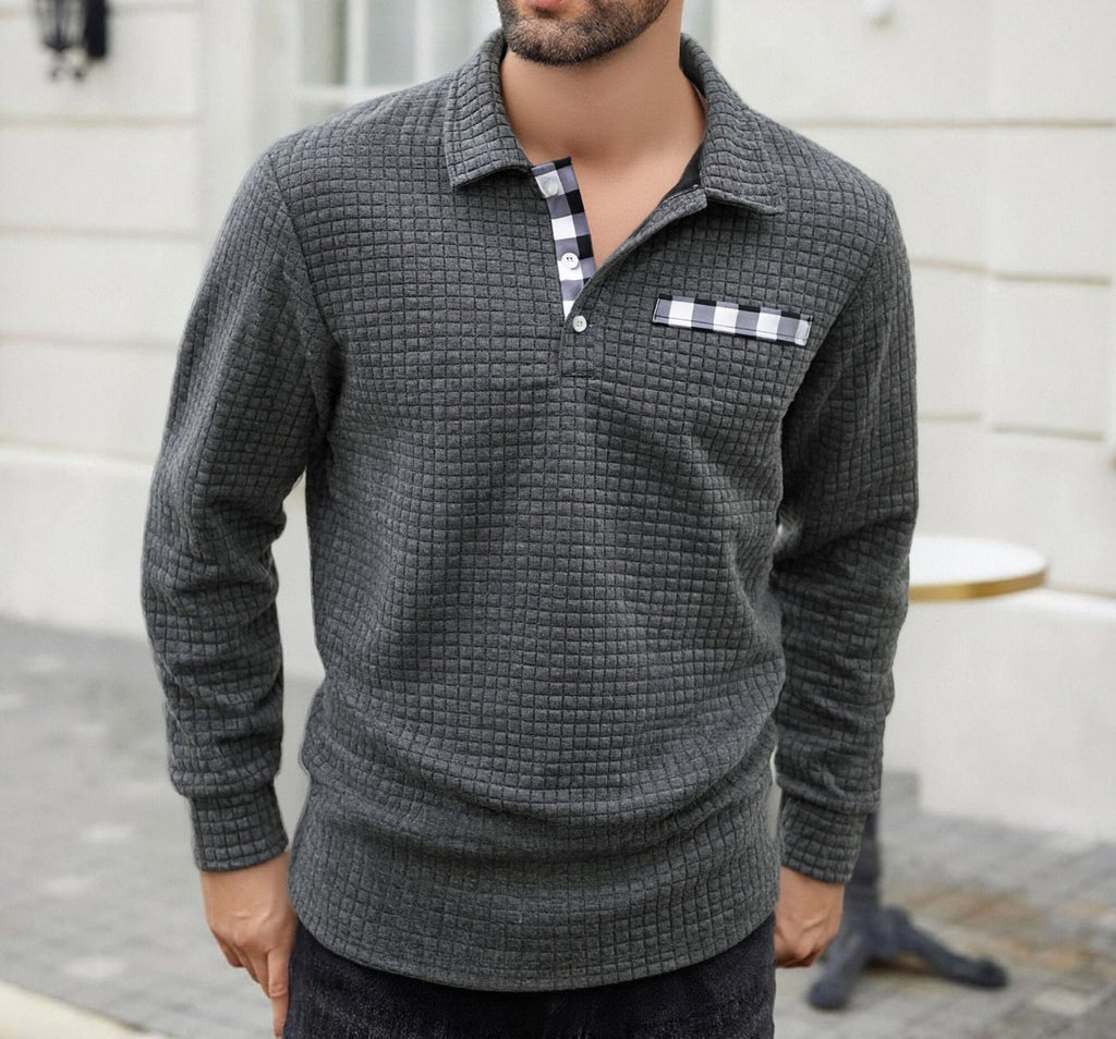 Polo Langarm-Button-Down-Shirt | LuxeStyle