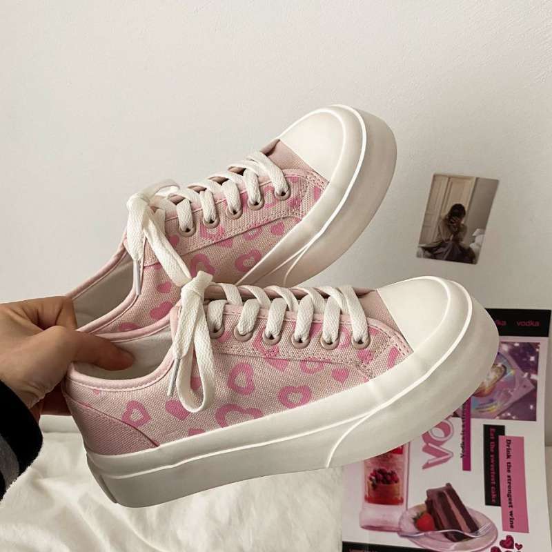 Damen Plateau Low-Top Canvas Schuhe