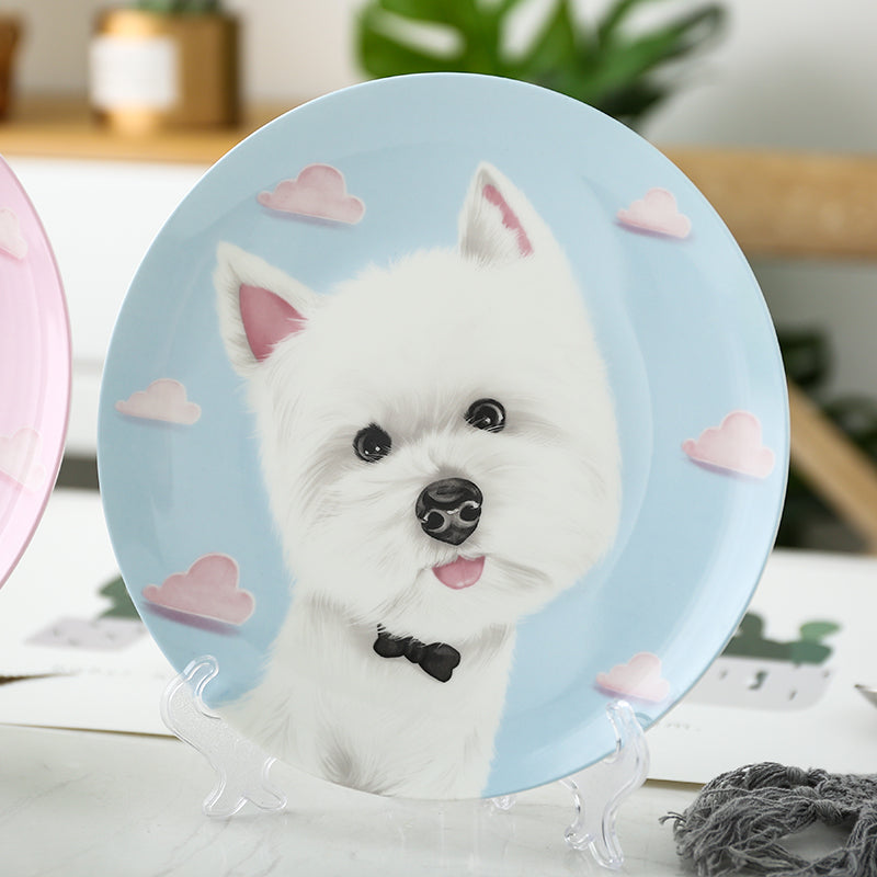 Western Highland Porzellanplatte 8" – Cartoon-Design – Bild 6 | LuxeStyle