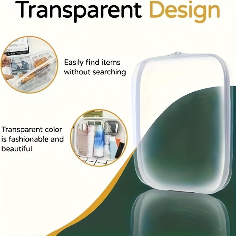 6er Set transparente Aufbewahrungsboxen mit Doppelreissverschluss