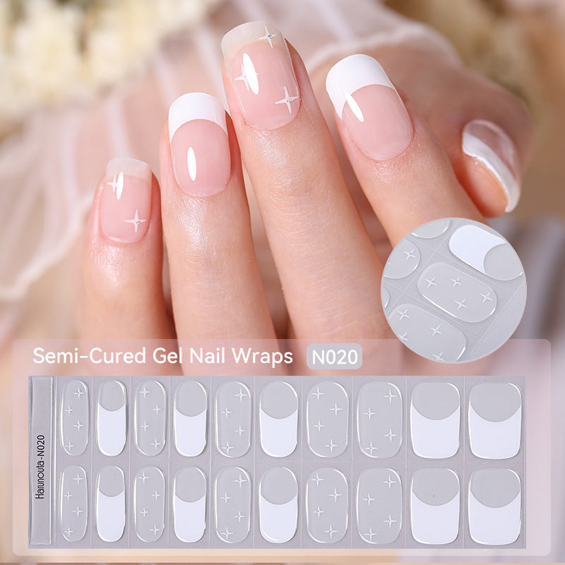 Semi-cured Gel-Nagelsticker «Ice Transparent Nude»