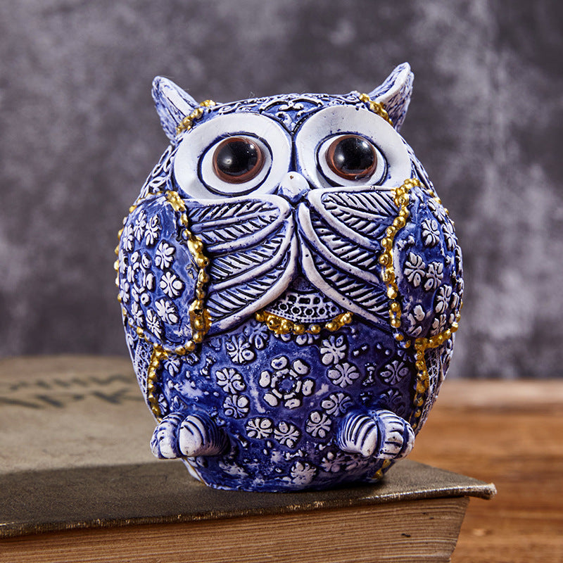 Eulen-Ornamente aus Kunstharz – Bild 4 | LuxeStyle