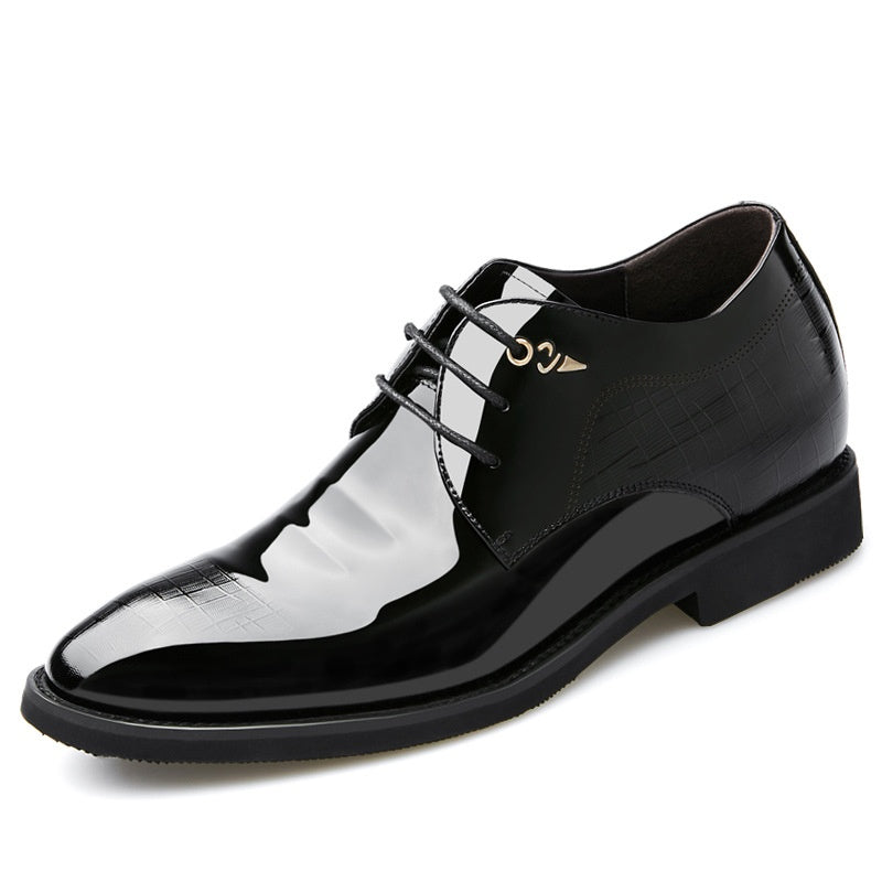 Business-Lederschuhe mit verdecktem Absatz