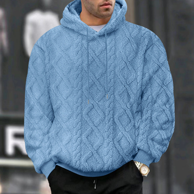 Jacquard Fleece Hoodie für Herren