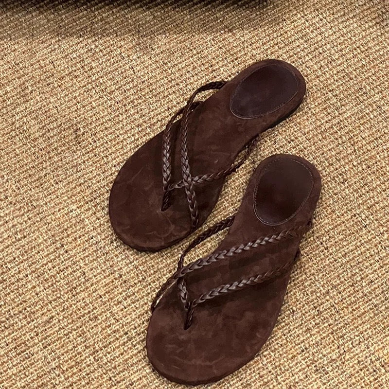 Korean-Style Leder Flip-Flops