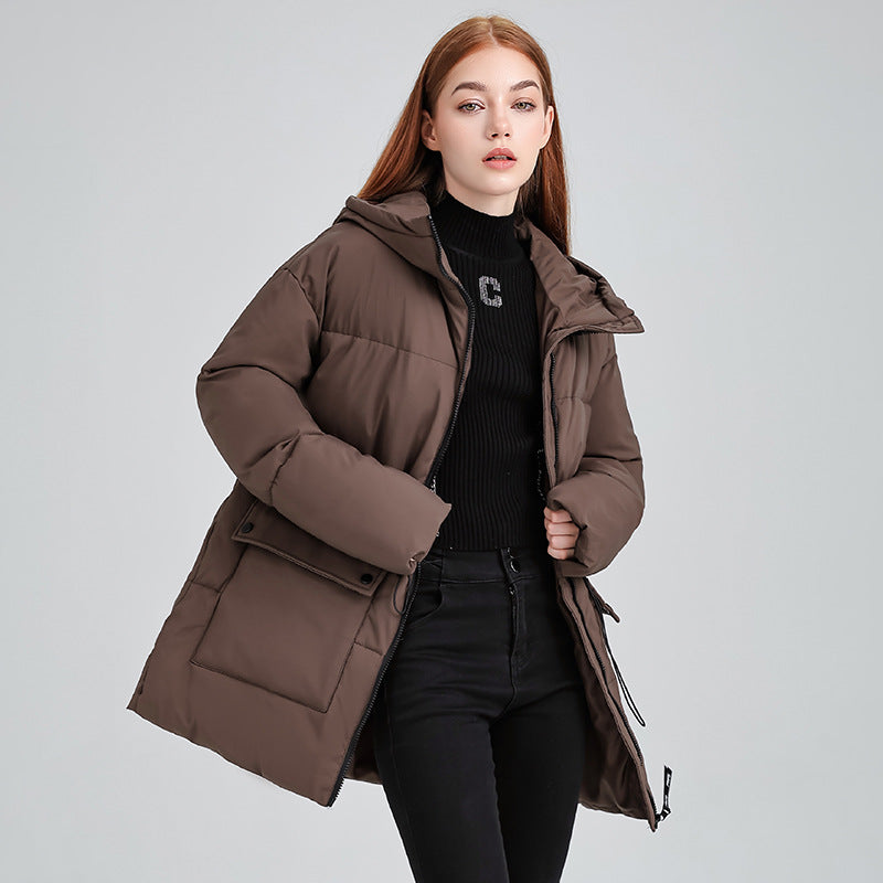 Daunen- und Baumwolljacke mit Kapuze – Bild 7 | LuxeStyle