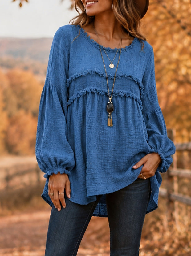 Patchwork Tassel Fransen T-Shirt