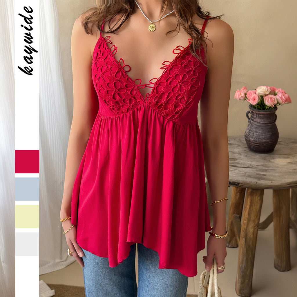 V-Ausschnitt Camisole mit Spitze