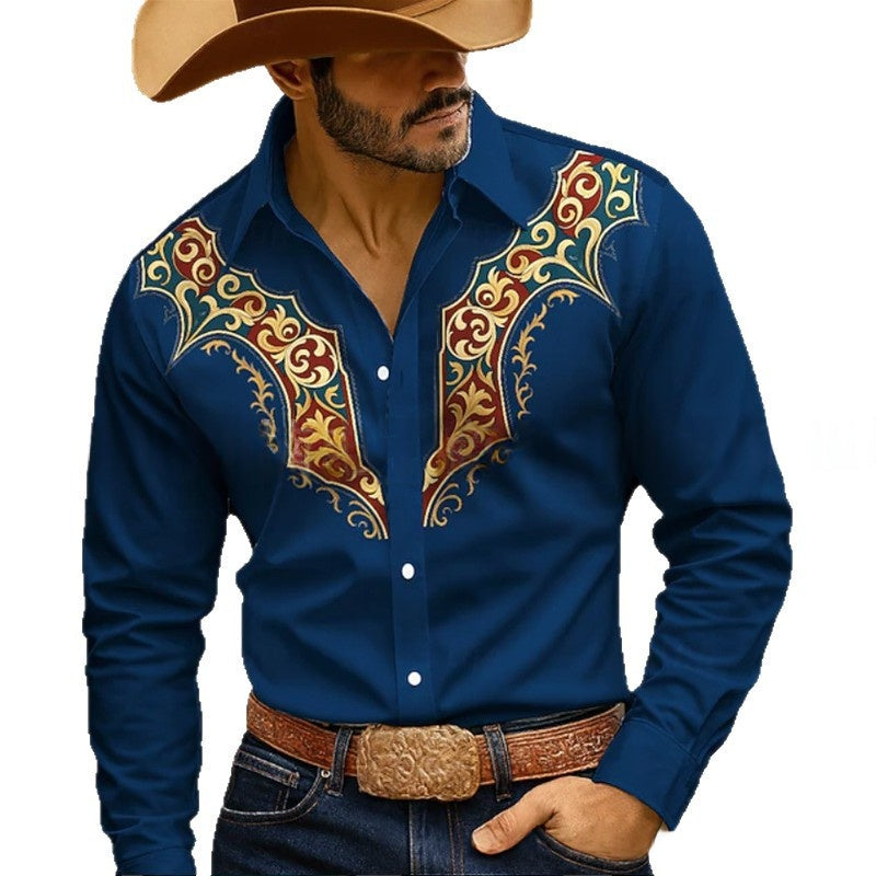 Herren Bluse im Western-Stil