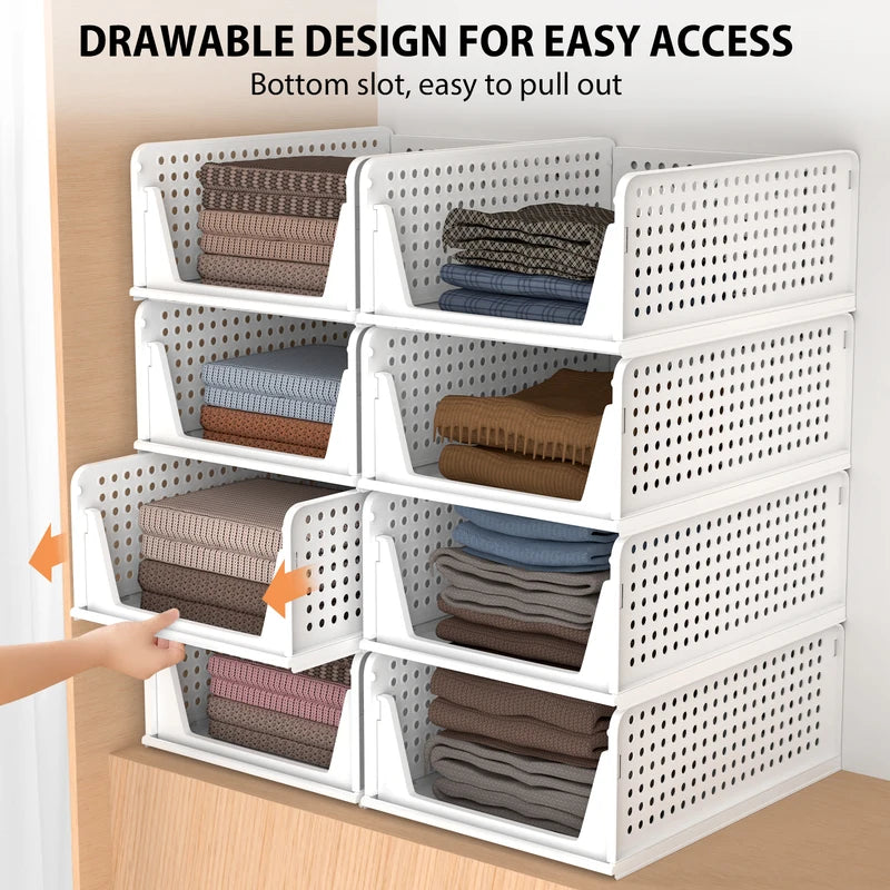 4er-Set Stapelbare Kleider-Organizer