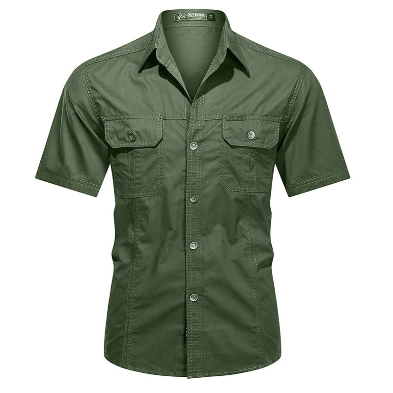 Kurzarmhemd im Military-Stil für Herren – Bild 7 | LuxeStyle