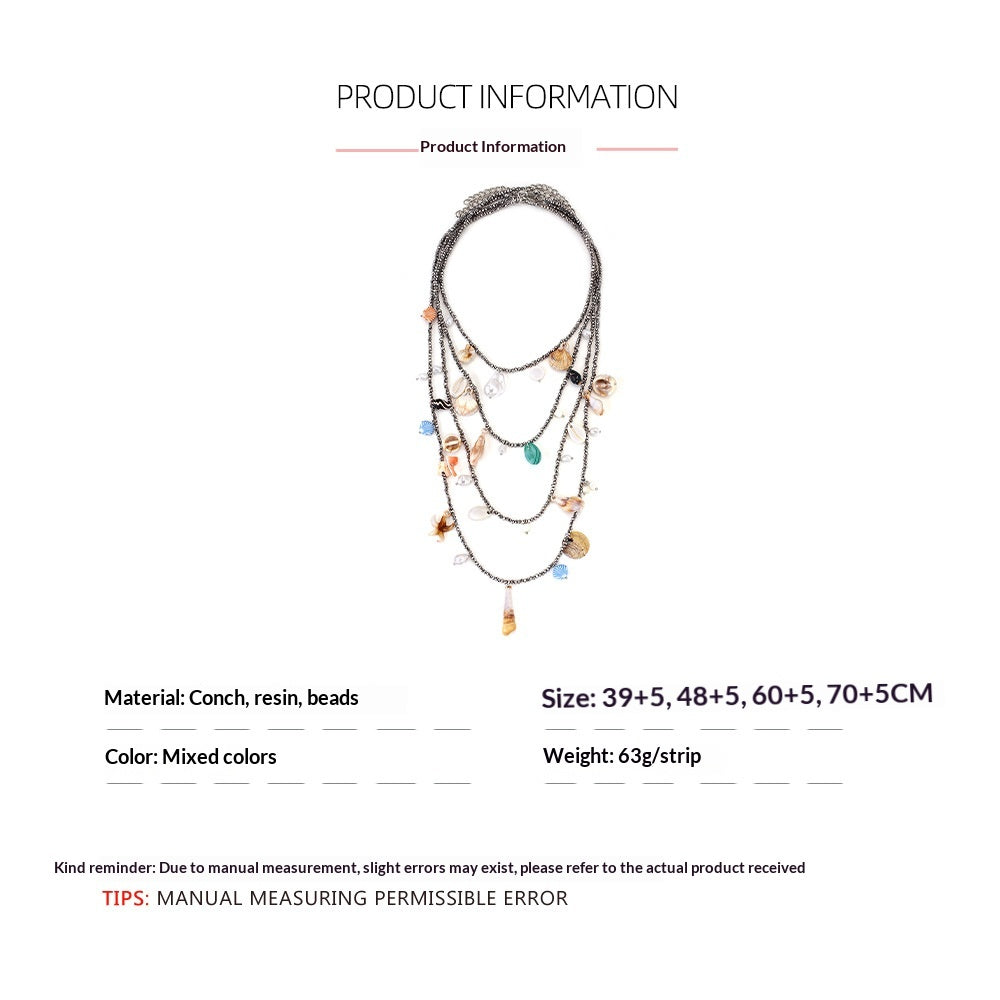 Schmuck-Halskette mit Muscheln