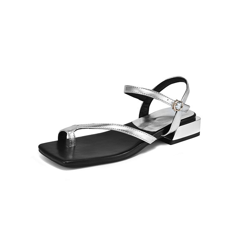 Atmungsaktive Open-Toe Sandalen mit Blockabsatz