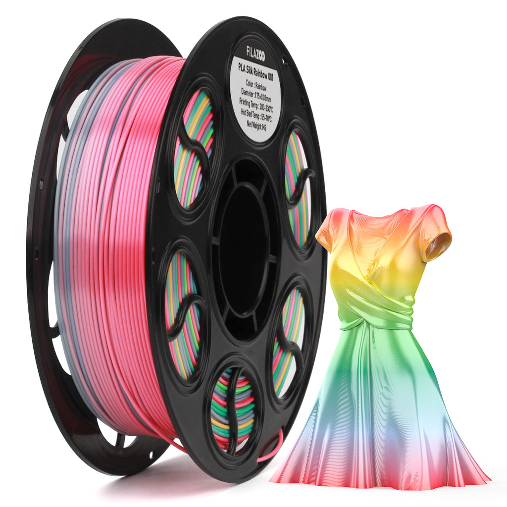Seiden PLA Filament Regenbogen 1.75mm, 1kg