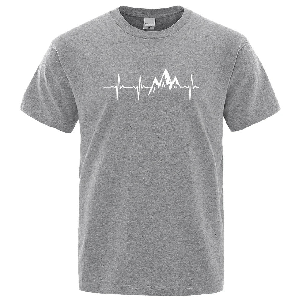 Mountain EKG Kurzarm-Shirt für Paare