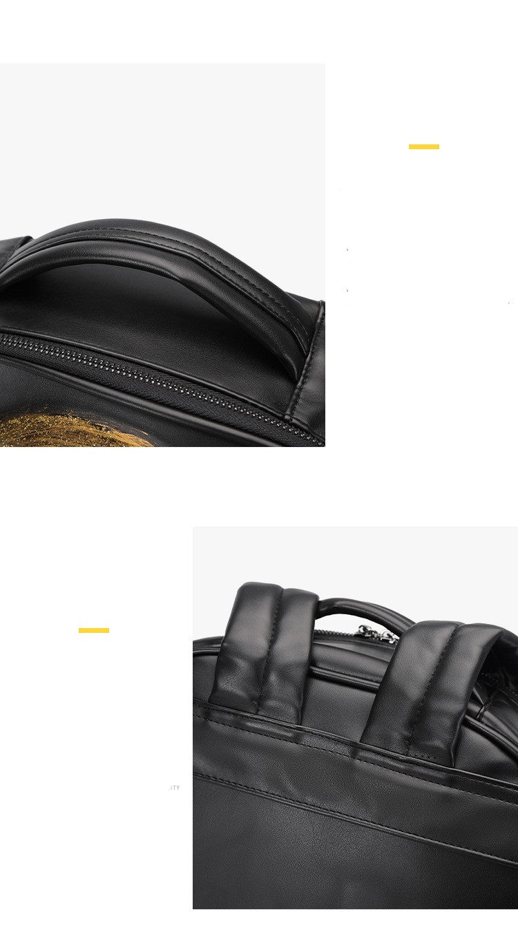 Laptop-Rucksack aus PU-Leder, 36-55 L – Bild 5 | LuxeStyle