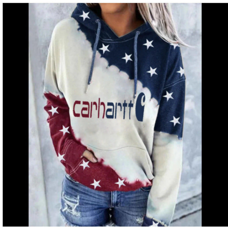 Kapuzenpullover mit Letter-Print