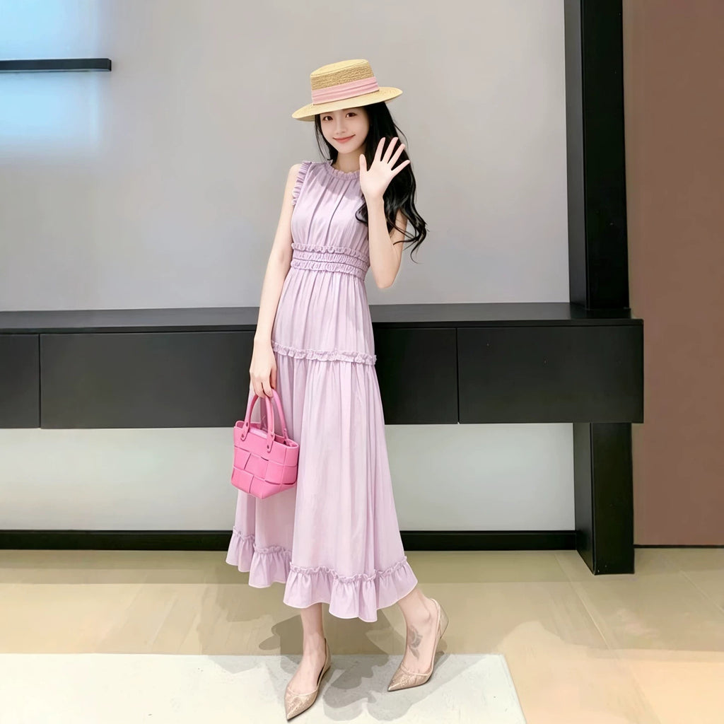 Ärmelloses Sommerkleid im französischen Stil
