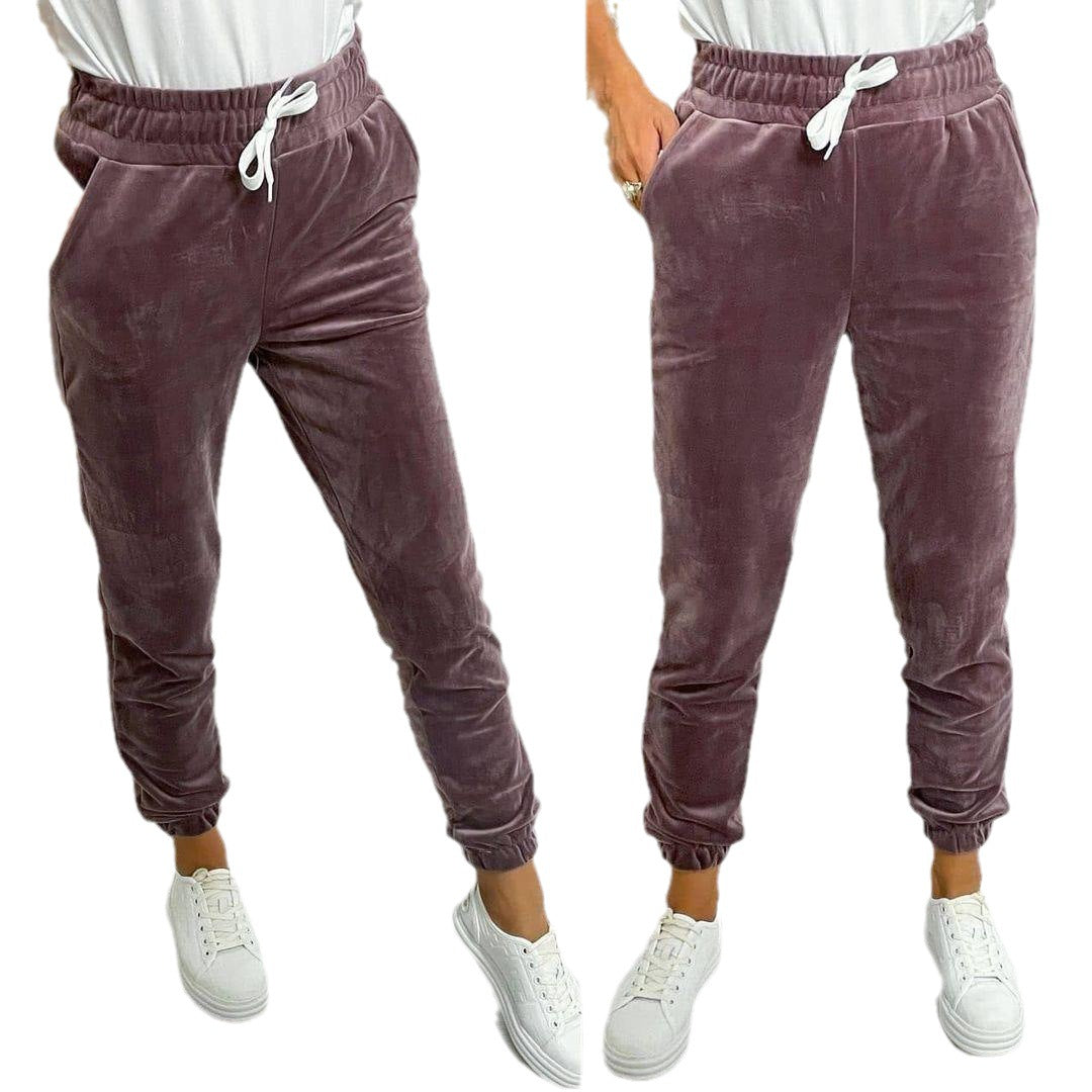 Koreanische Joggerhose mit Elastikbund und Kordel