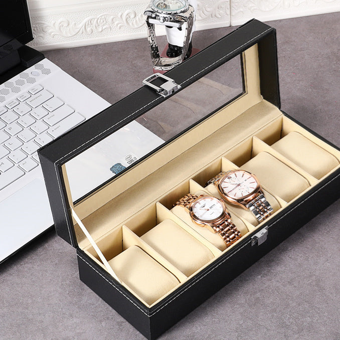 Leinwand-Box für Uhren – 12‑Bit Luxus‑Version mit Schloss – Bild 4 | LuxeStyle