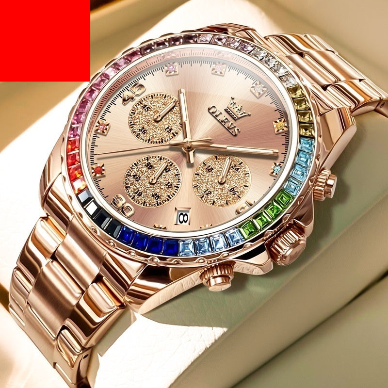 Multifunktionale Drei-Augen-Quarzuhr für Herren – Bild 2 | LuxeStyle