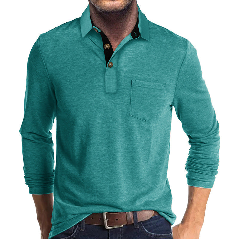 Langarm-Shirt mit Revers für Herren – Bild 3 | LuxeStyle