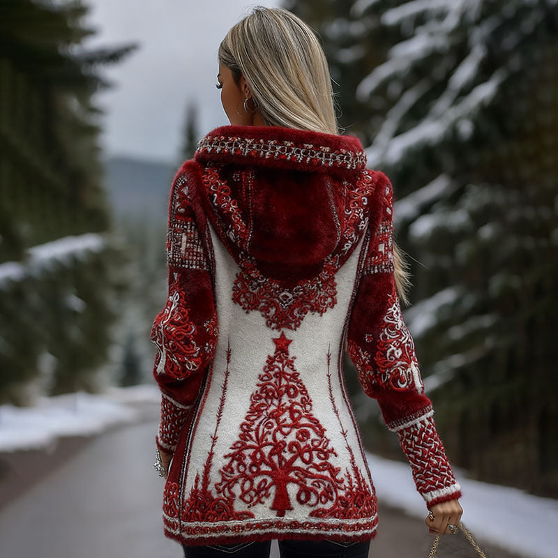 Warmer Kapuzenpullover mit 3D-Print