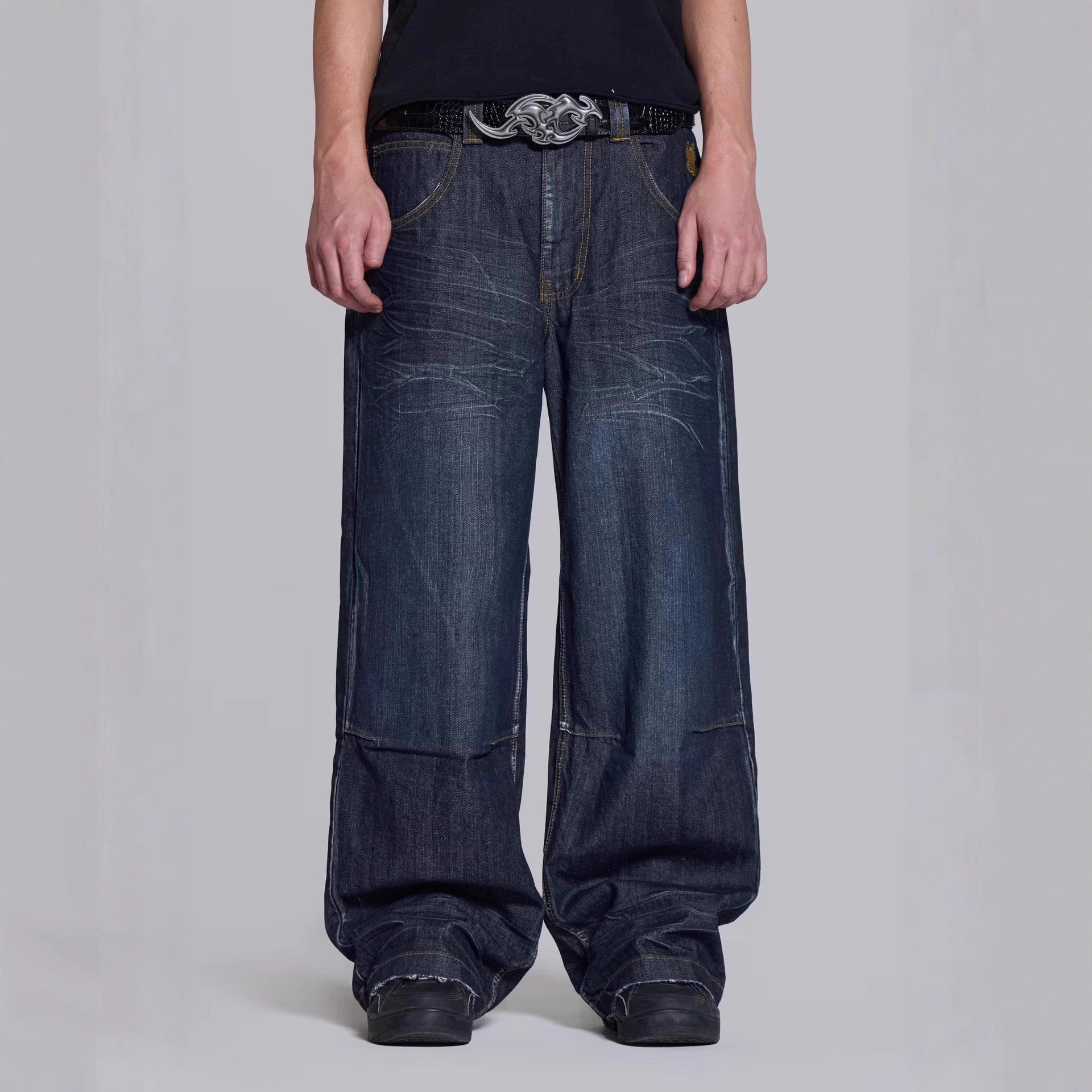 Vintage Patchwork Jeans für Herren