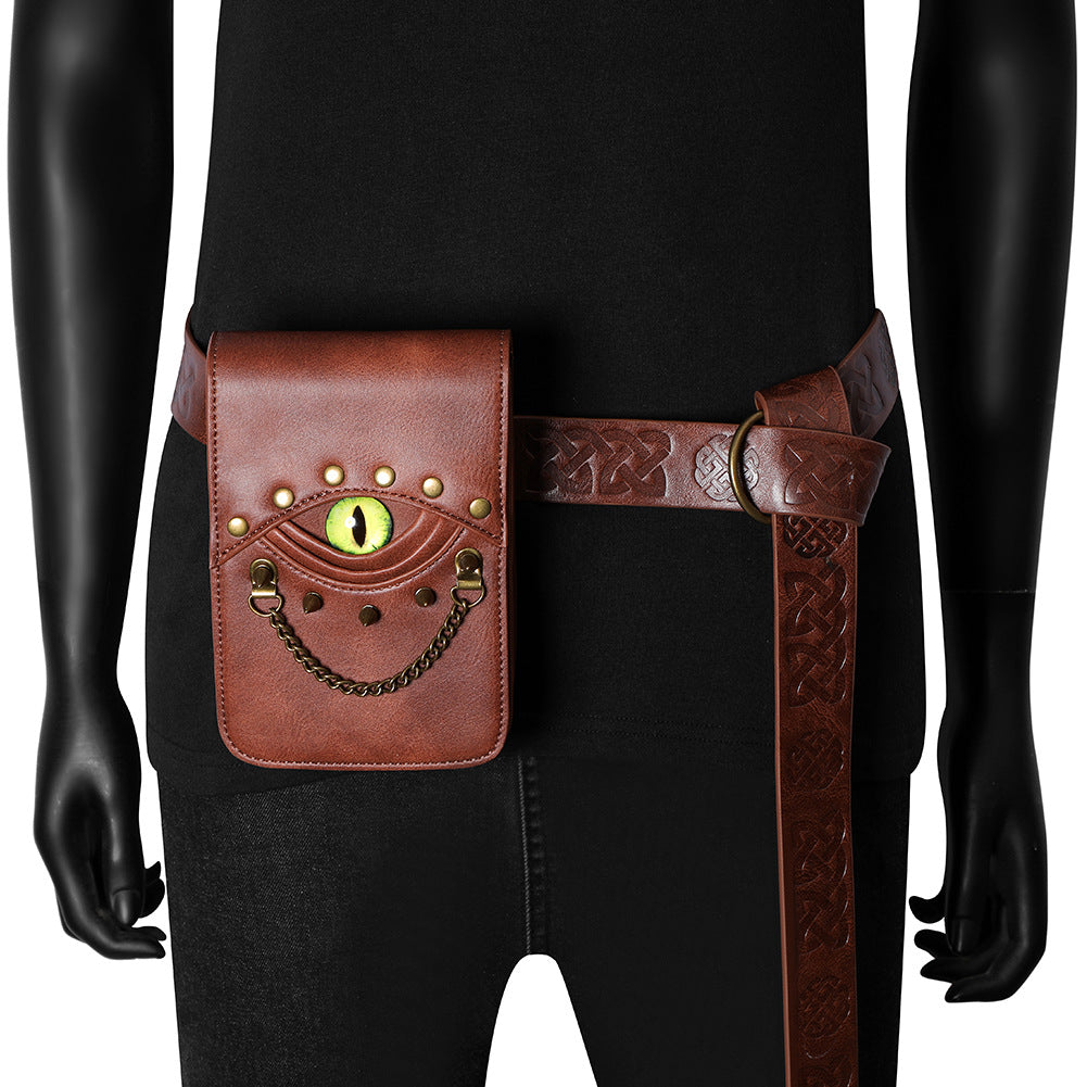 Retro PU-Leder Mini-Gürteltasche für Herren
