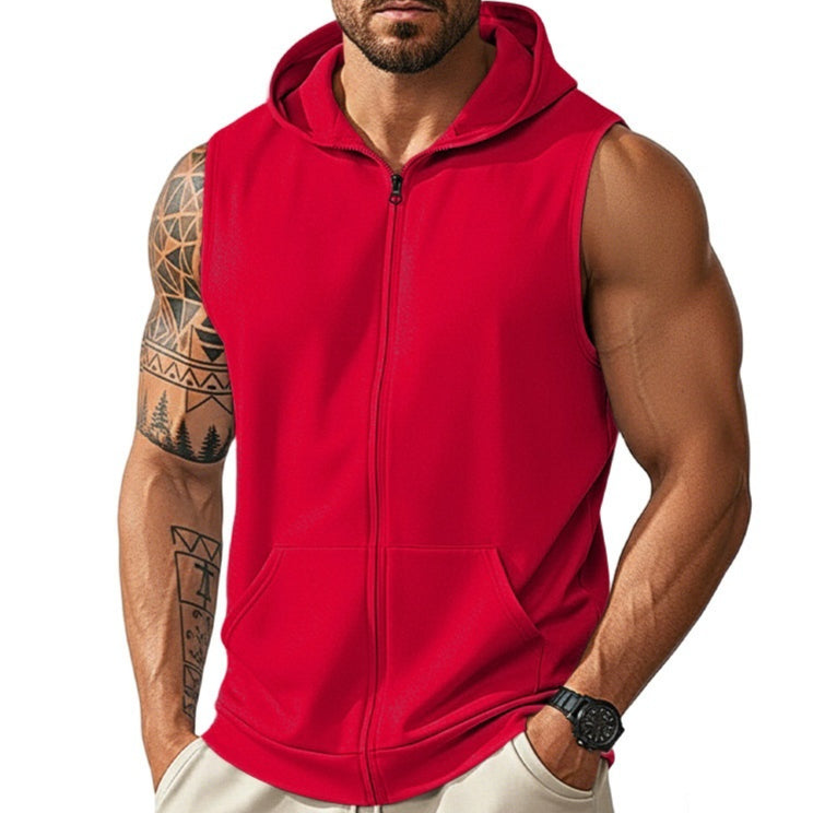 Herren Sport-Fitness Weste mit Reissverschluss