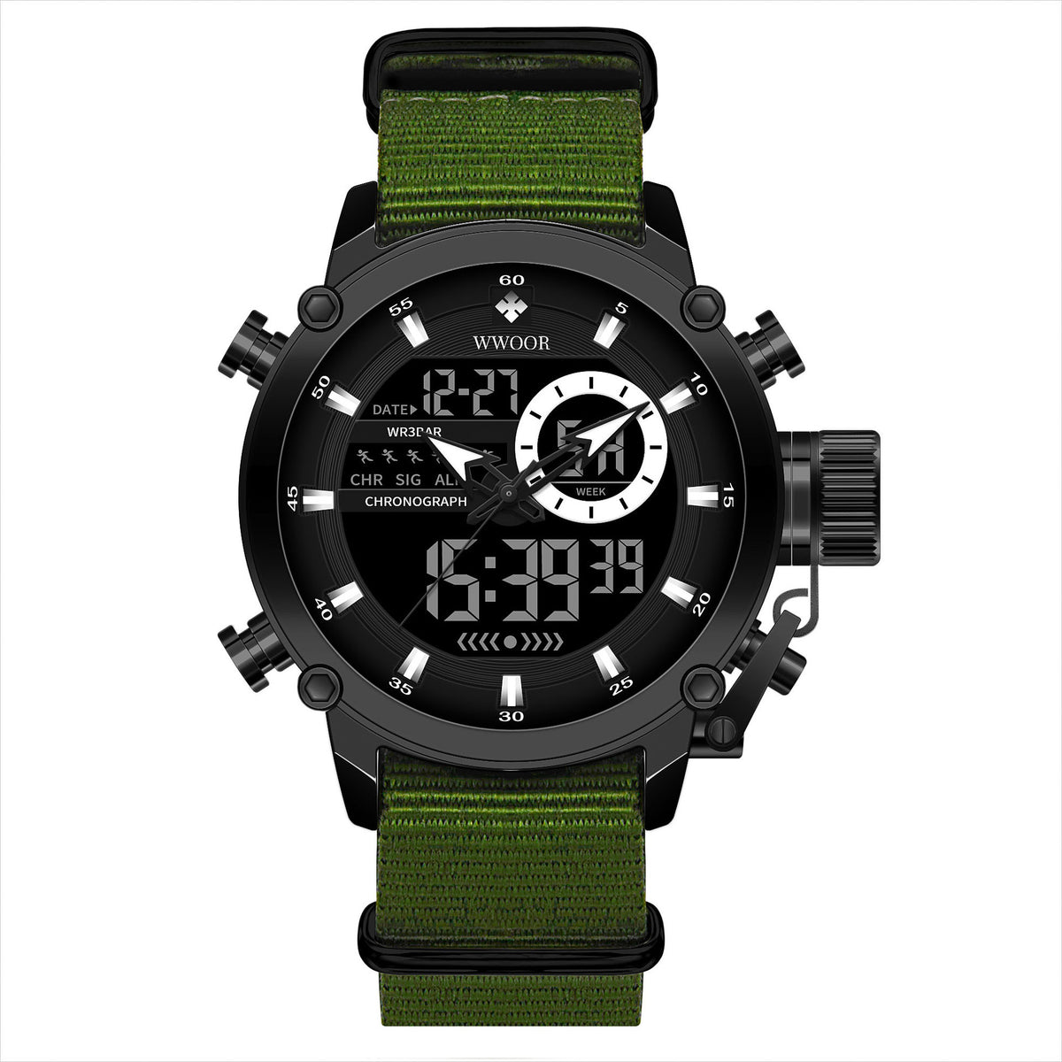 Nylon Armband Herren Quarzuhr Wasserdicht – Bild 1 | LuxeStyle