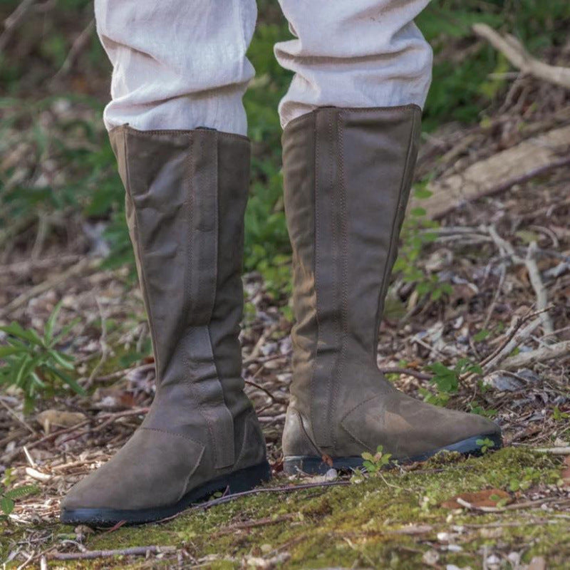Herren Mid-Calf Boots mit Rundspitze