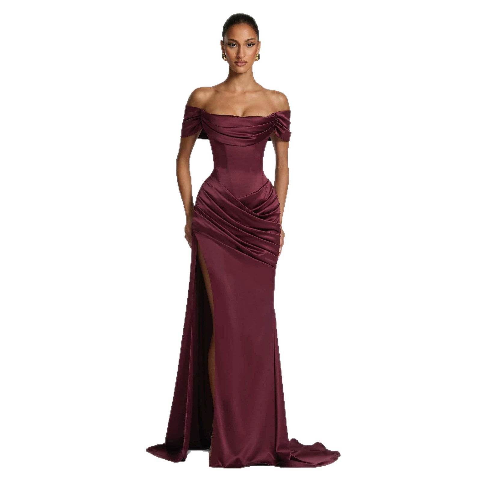 Abendkleid «Sirène» – High-Slit Meerjungfrau mit Schleppe