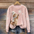 Kapuzen-Sweatshirt aus Flanell mit 3D-Effekt