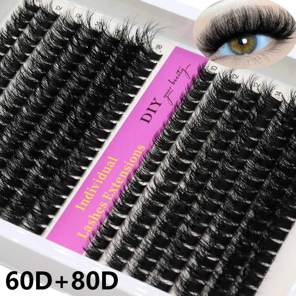 3D Cluster Wimpern – Schwarz, Flauschig & Weich