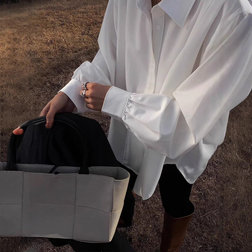 Langarm-Shirt Weiss im Casual Fit