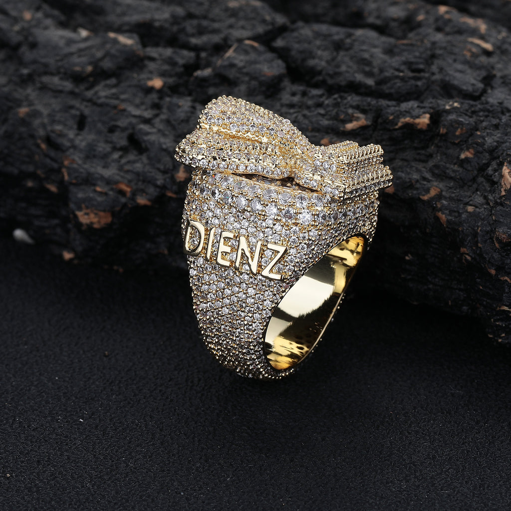 Hip-Hop Ring mit Zirkonia