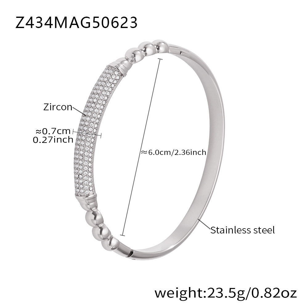 Zirkonarmband aus Edelstahl – Bild 8 | LuxeStyle