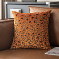 Leopard-Print Kissenbezug Baumwoll-Leinen