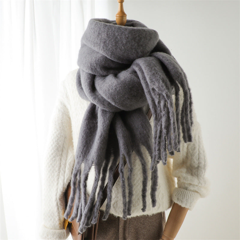 Winterthermal-Schal mit langen Pompons – Bild 6 | LuxeStyle