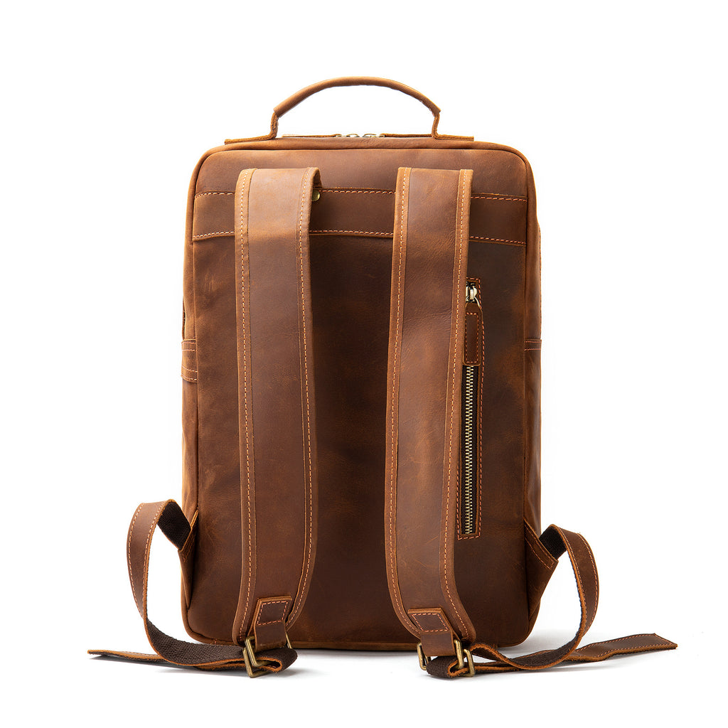 Leder Rucksack Retro – Grosses Hauptfach