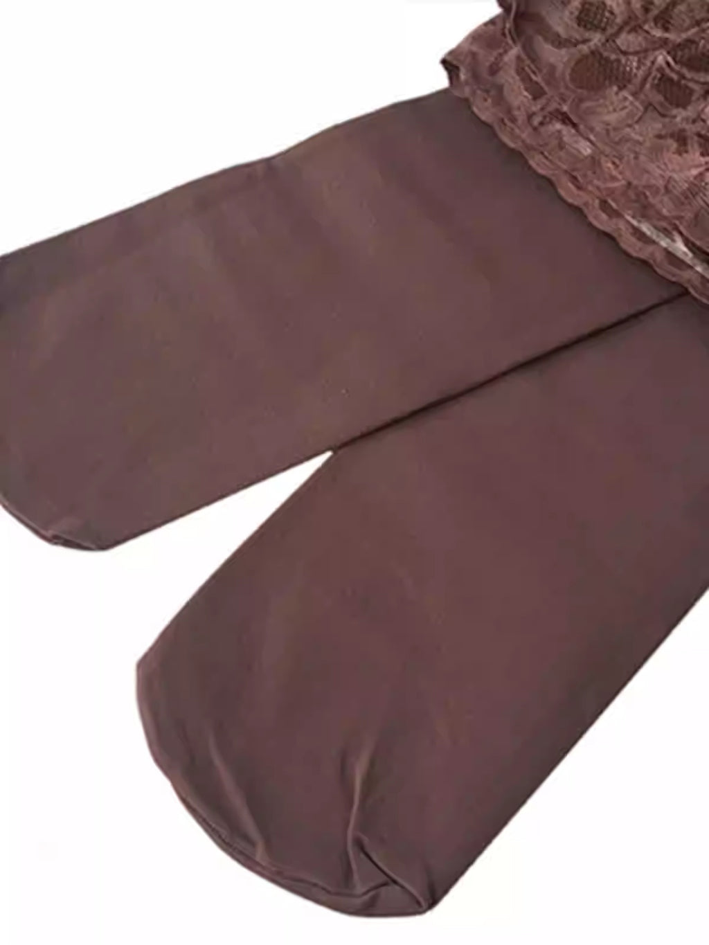Leggings mit Spitzenbund und Daunenfüllung
