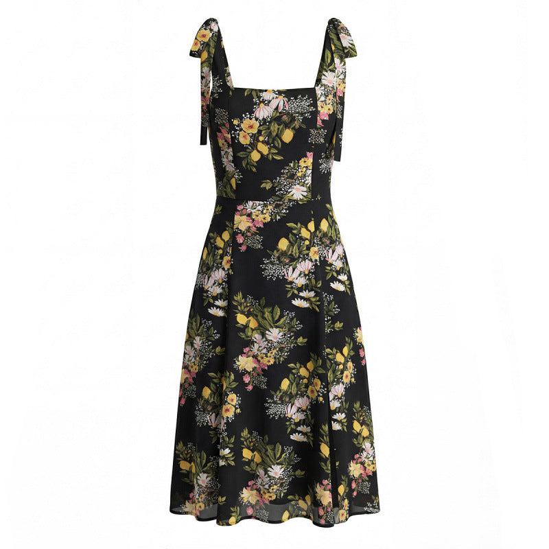 Minikleid mit Blumenprint und schmaler Passform – Bild 5 | LuxeStyle