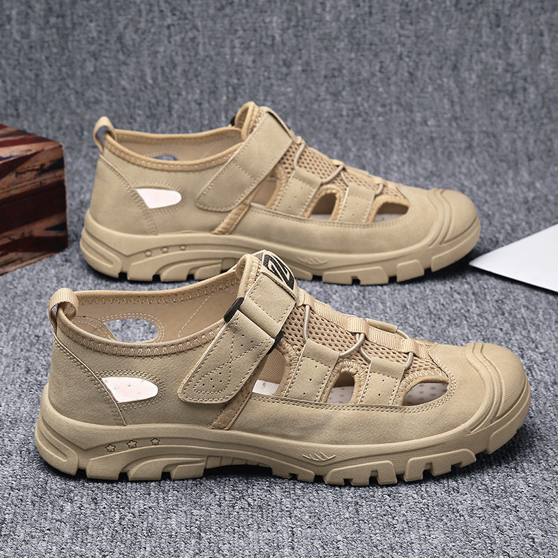 Atmungsaktive Casual-Sandalen mit Klettverschluss
