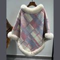 Poncho mit Faux-Pelzkragen – Bild 3 | LuxeStyle