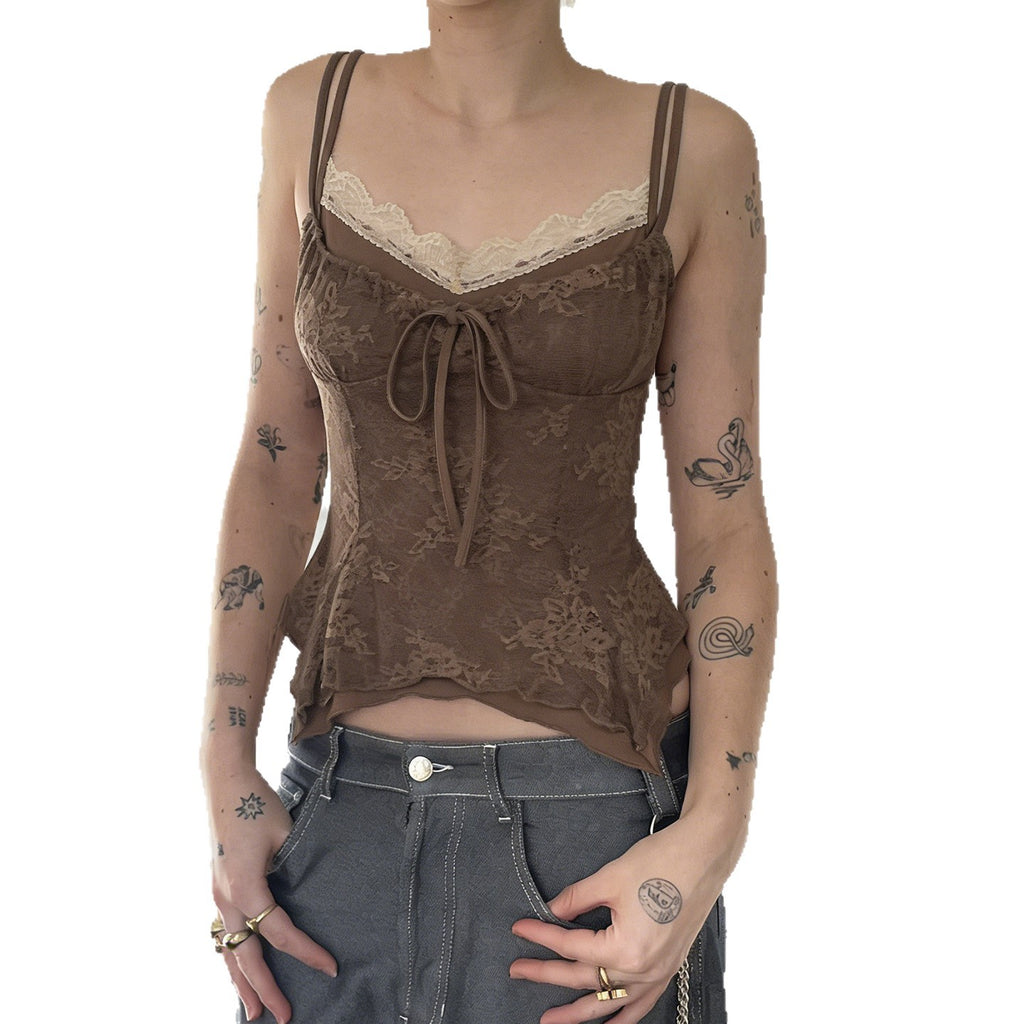 Retro-Spitzen-Patchwork-Camisole