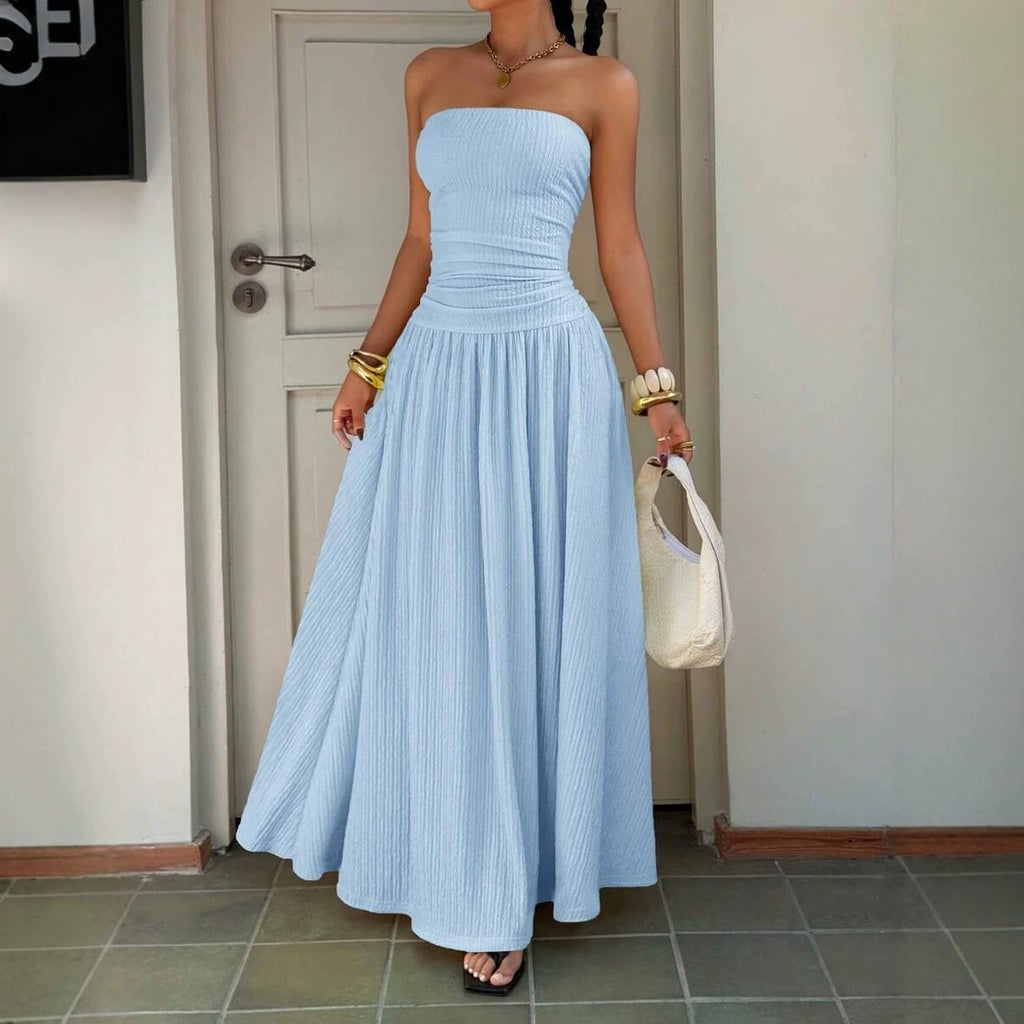 Elegantes trägerloses A-Linien-Kleid