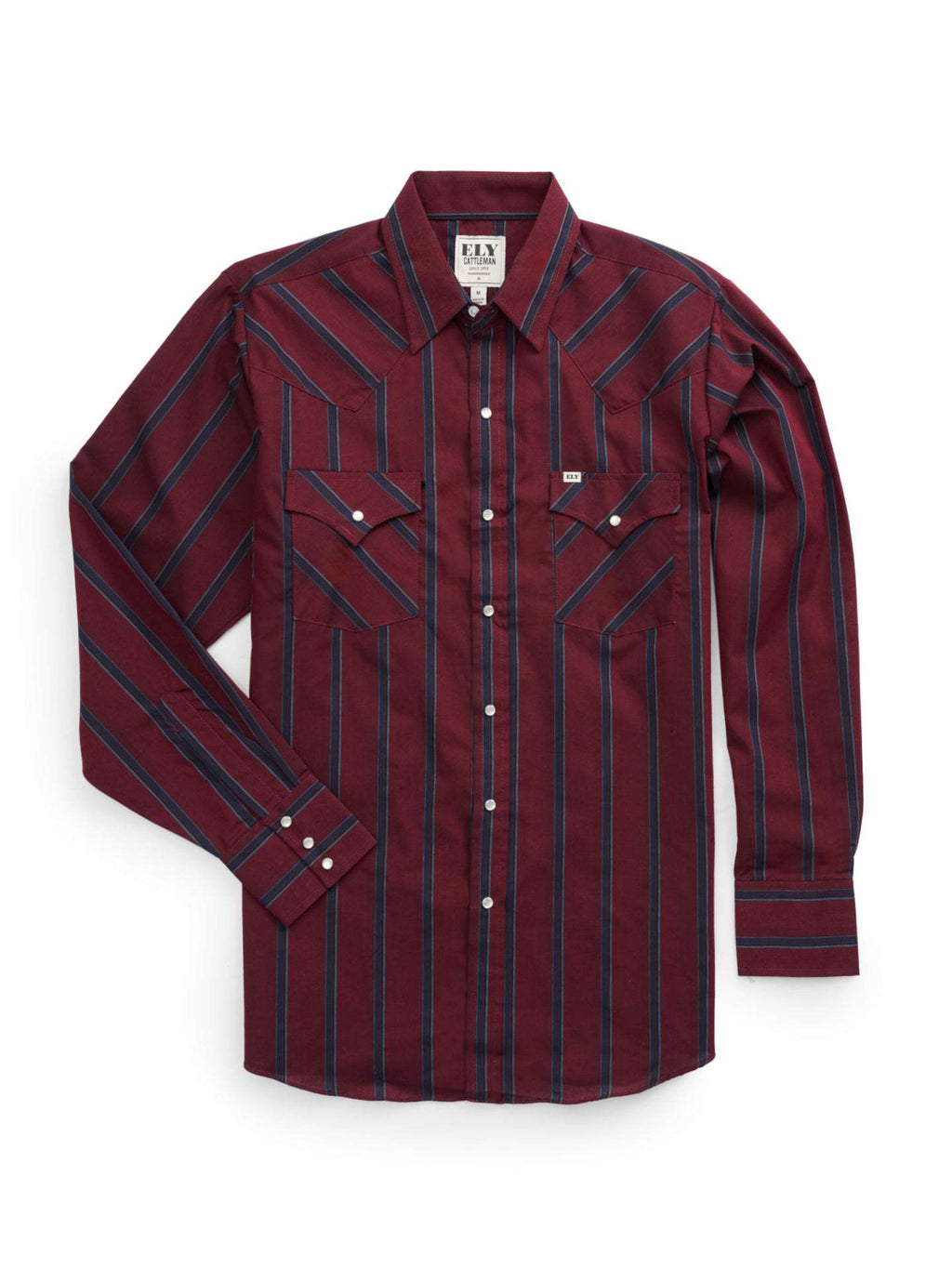 Gestreiftes Langarmhemd für Herren im Western-Stil – Bild 9 | LuxeStyle