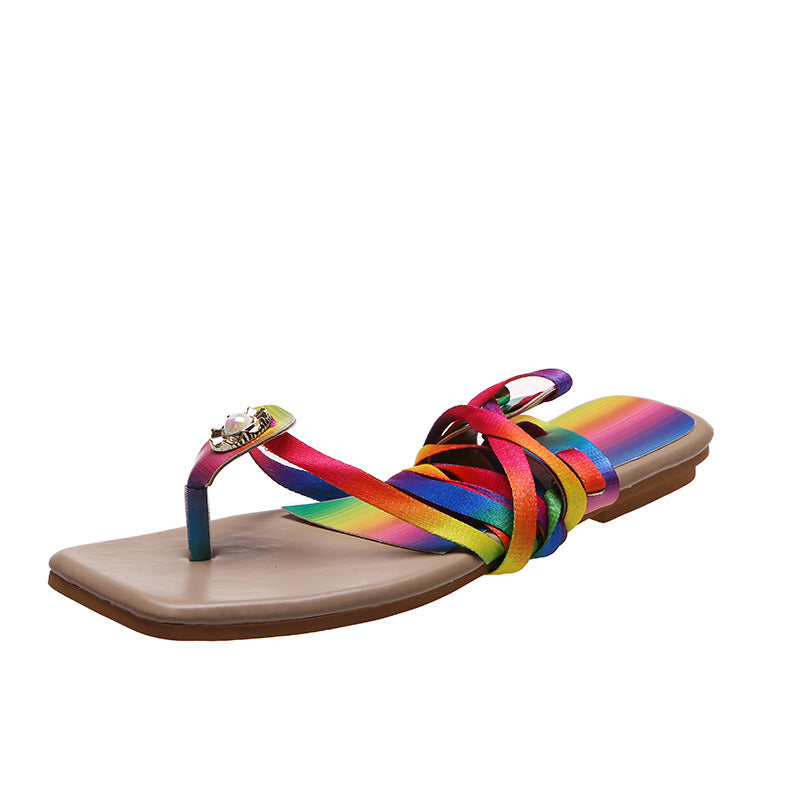 Damen-Sandalen mit bunten Schnürsenkeln – Bild 2 | LuxeStyle